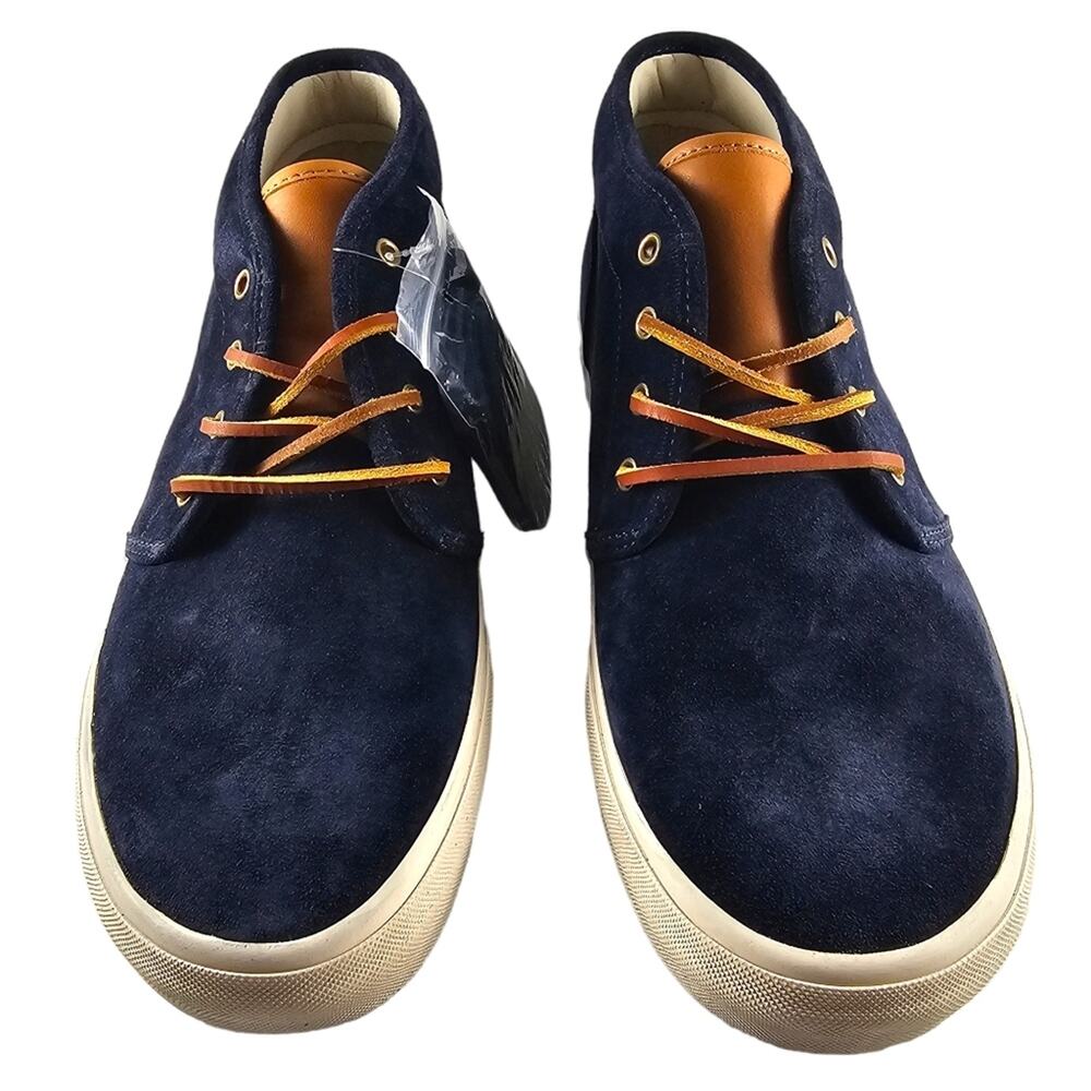 NWOT Polo Ralph Lauren Shoes Mens Size 13 Chukka Boots Blue Suede Keaton - Picture 2 of 16